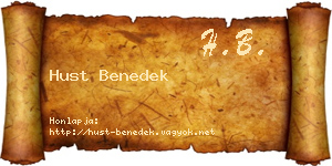 Hust Benedek névjegykártya
