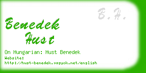 benedek hust business card
